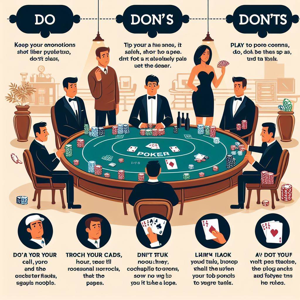 Casino Poker Etiquette Table